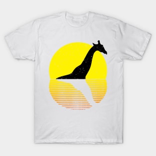 Giraffe African Nessie Safari Sighting Night T-Shirt